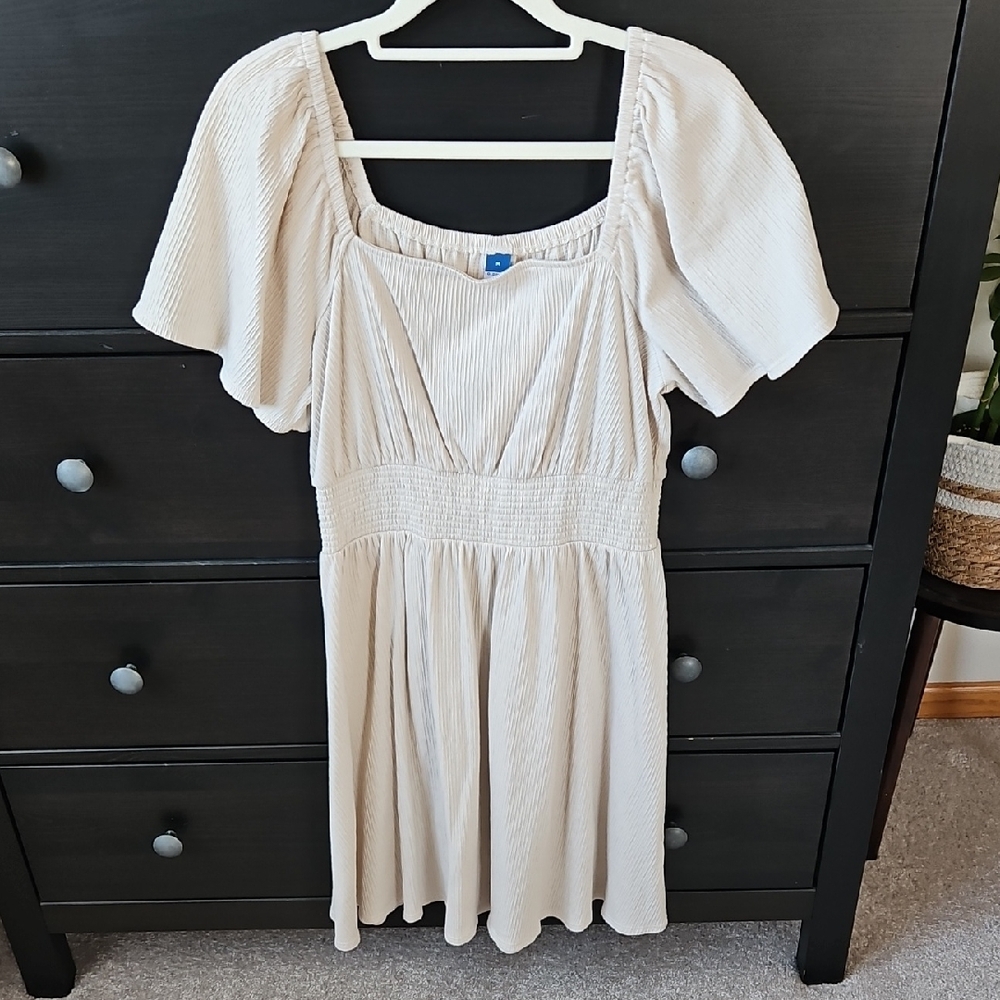 Old Navy Cream Midi Dress